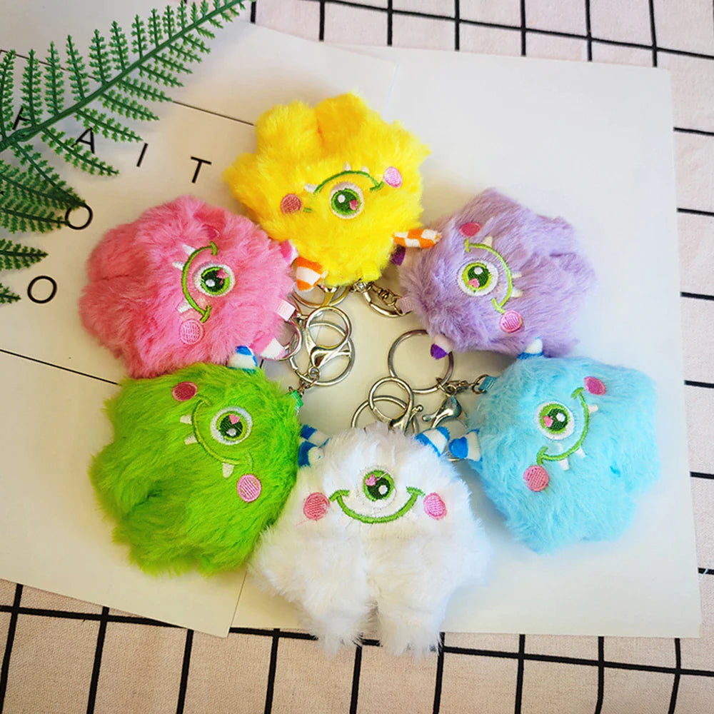 Cute Little Monster Plush Keychain