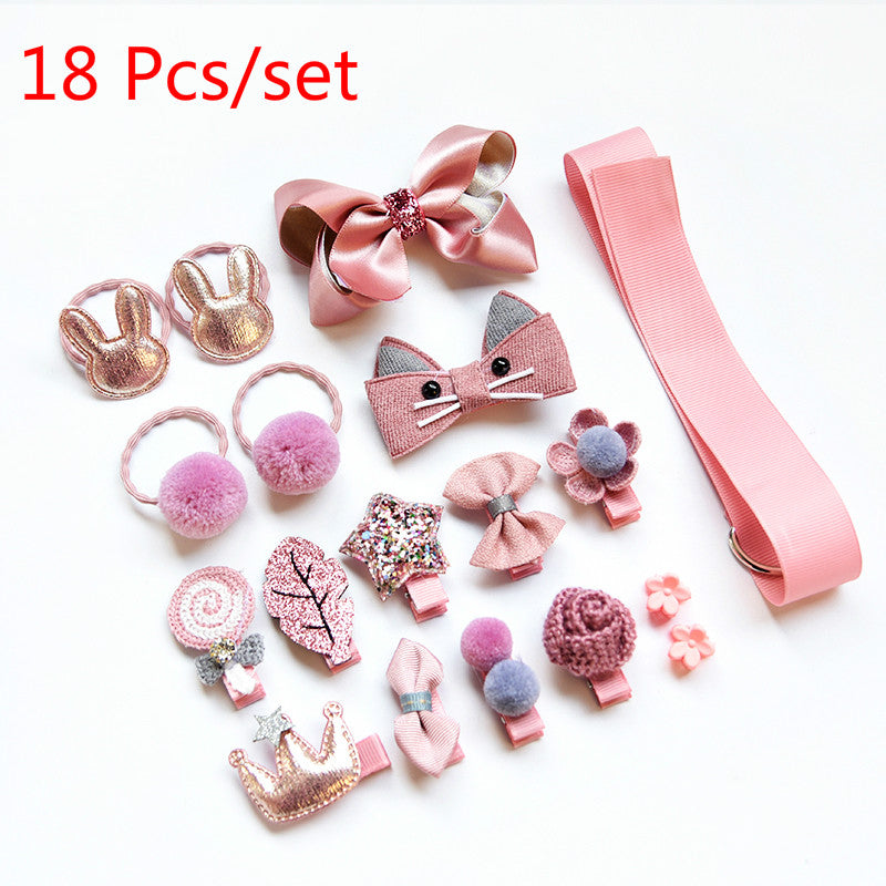 Set of 18 Pieces Fancy Headwear Accessories For Baby Girls/Toddlers