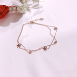 Snowfall (Anklet) - Rose gold