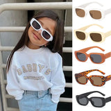 Vintage Frosted Rectangle kids sunglass