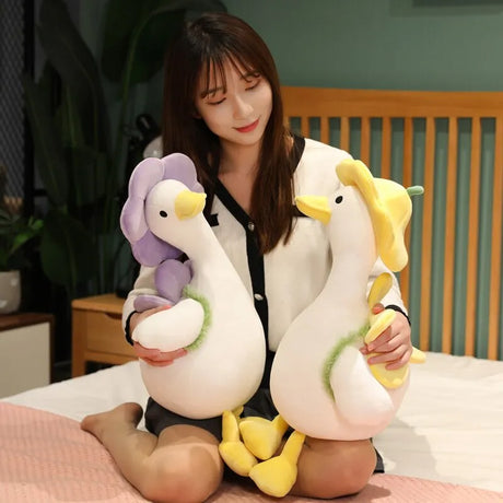 Kawaii 30cm Duck Doll Flower Duck Plush
