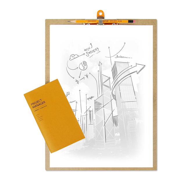 A3 MDF clipboard horizontal and vertical large 8-section drawing paper stand