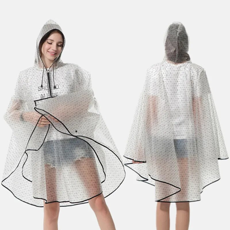 Reusable Waterproof EVA Women Raincoat