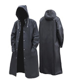 Black Fashion Adult Waterproof Long Raincoat