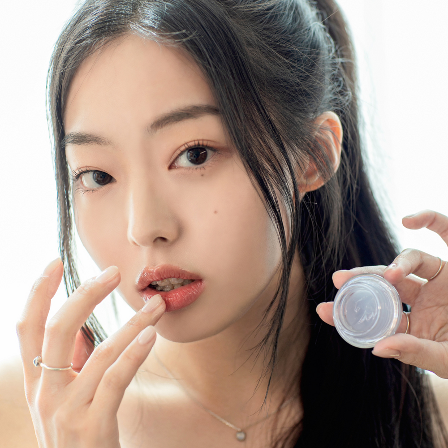 GLOW peach peptide repair lip balm #iceblue