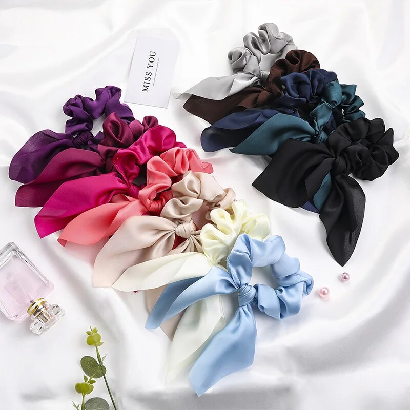 Chiffon Bowknot Elastic Hair Bands