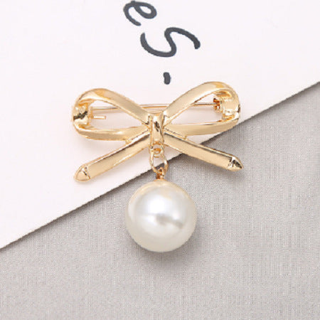 Bow Pearl Brooches