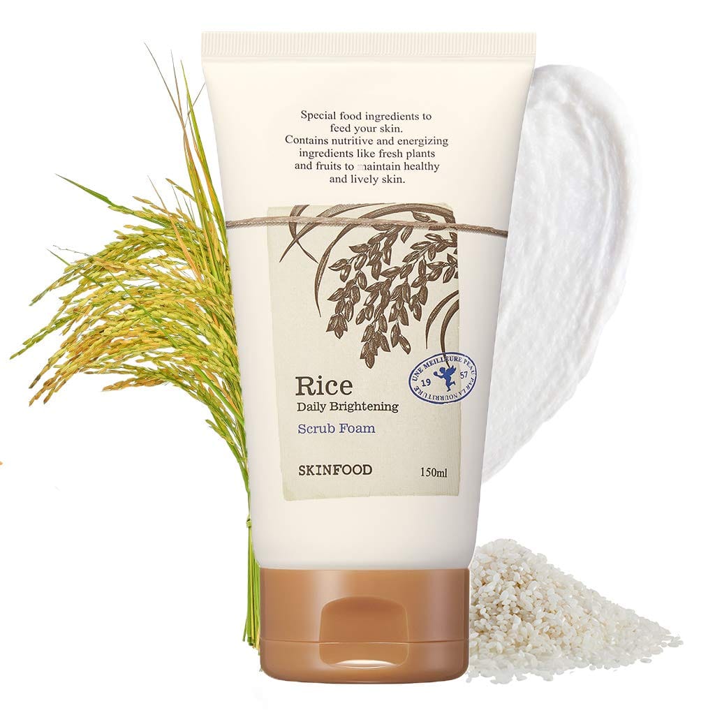 SKINFOOD Rice Daily Brightening Scrub Foam For Skin- Unisex (150g)