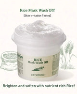 SKINFOOD Rice Mask Wash Off For Brightening And Softening Skin- Unisex (100 G)