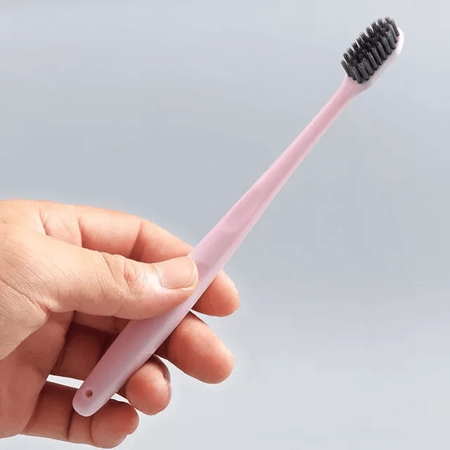 4 in 1 Soft Slim Bamboo Charcoal Travel Toothbrush