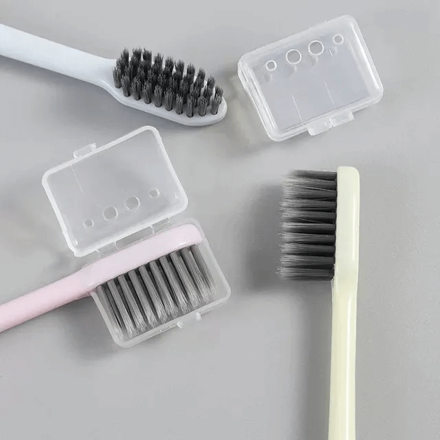 4 in 1 Soft Slim Bamboo Charcoal Travel Toothbrush