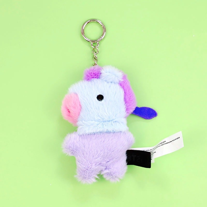BTS Keychain Deluxe Flat Faux Fur Plush Mascot BT21 Keychain