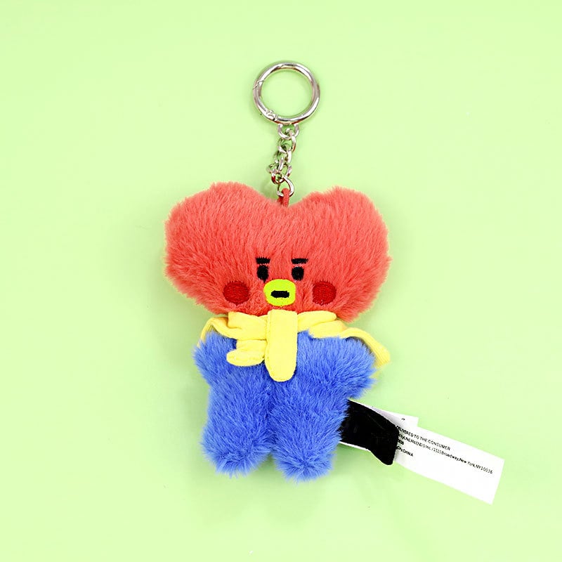 BTS Keychain - Deluxe Flat Faux Fur Plush Mascot BT21