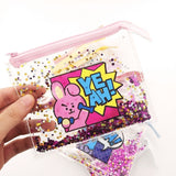 BT21 Sparkling Quicksand Plastic Pouch