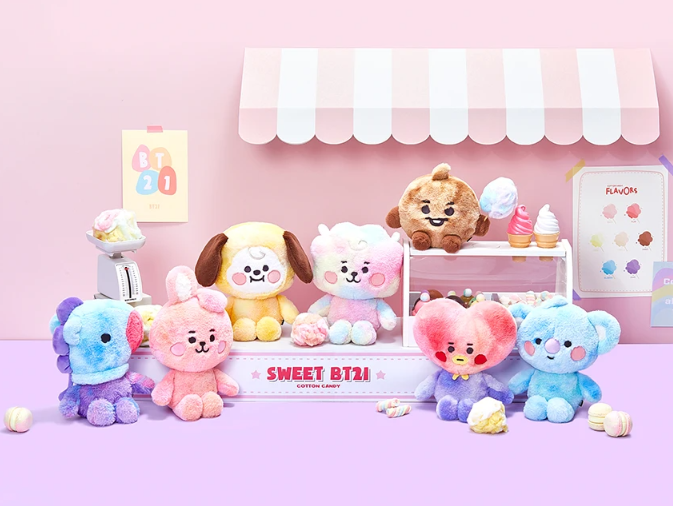 Baby BT21 Cotton Candy Plushies KOJA INDIA