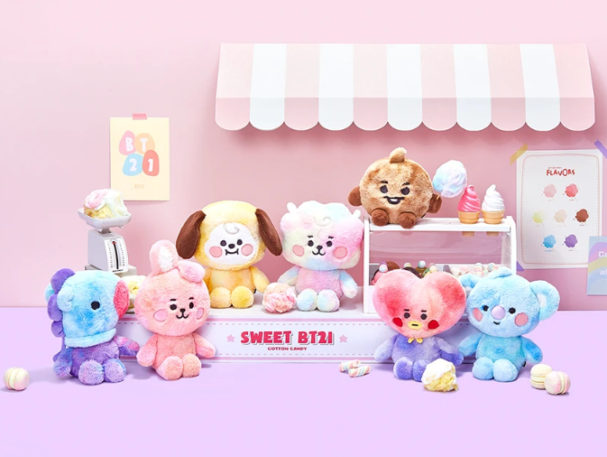 Baby BT21 Cotton Candy Plushies