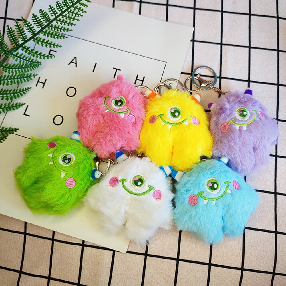 Cute Little Monster Plush Keychain