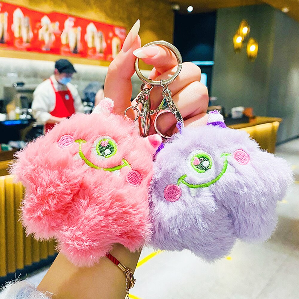 Cute Little Monster Plush Keychain