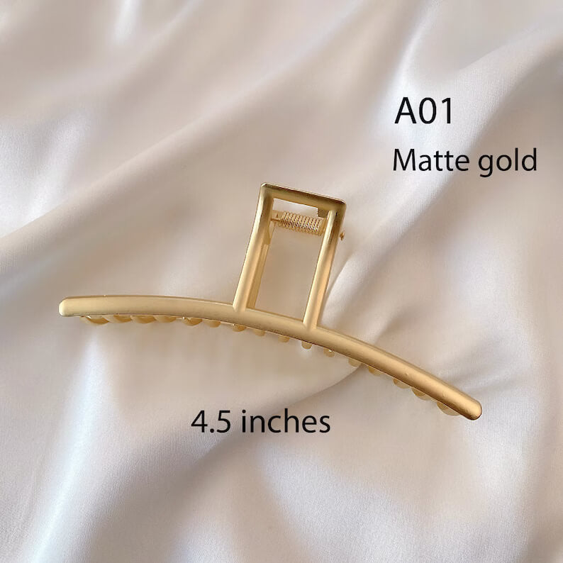 Golden Metal Hair Claw for Thick and Thin Hair