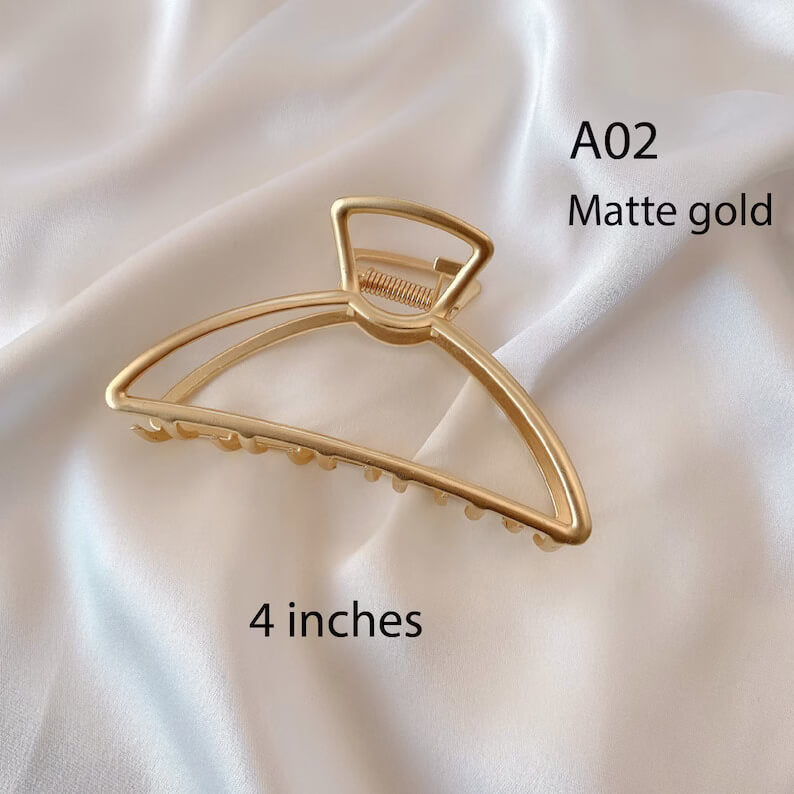 Golden Metal Hair Claw for Thick and Thin Hair