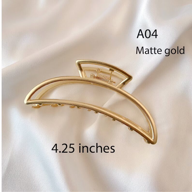 Golden Metal Hair Claw for Thick and Thin Hair