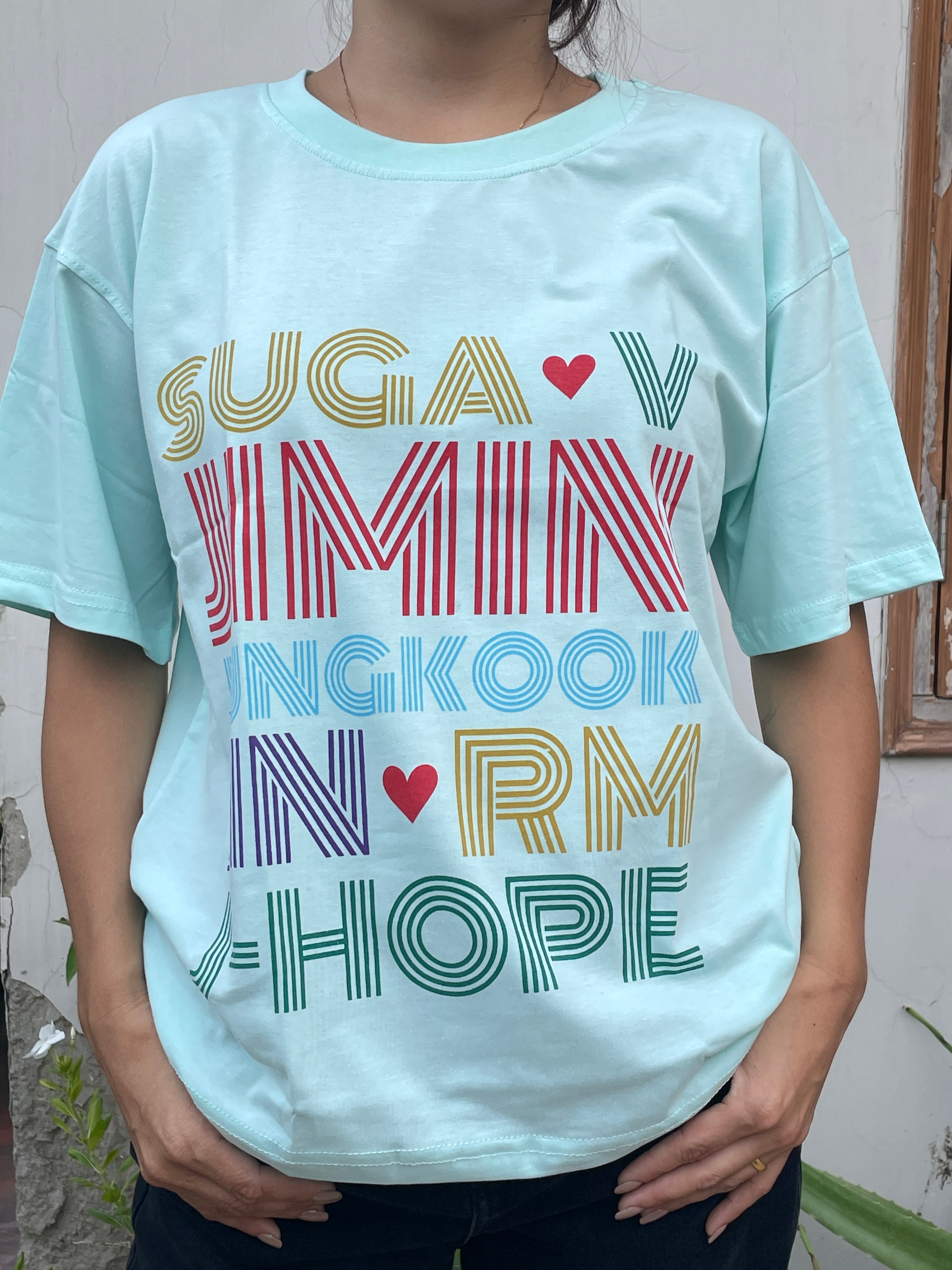 BTS Suga V Jimin Jungkook Jin RM J-Hope Oversized Women's T