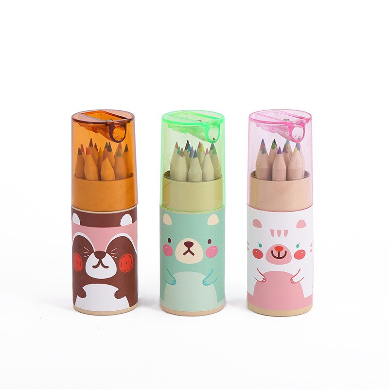 Kawaii Cute mini bear small pencil 1 box of 12 colors