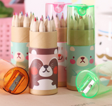 Kawaii Cute mini bear small pencil 1 box of 12 colors