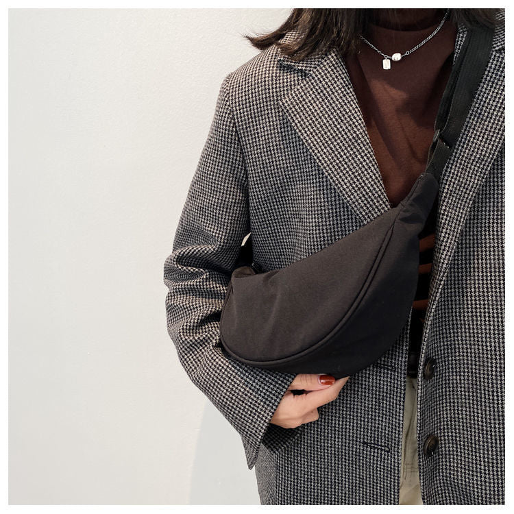 Minimalist Dumpling Messenger Bag