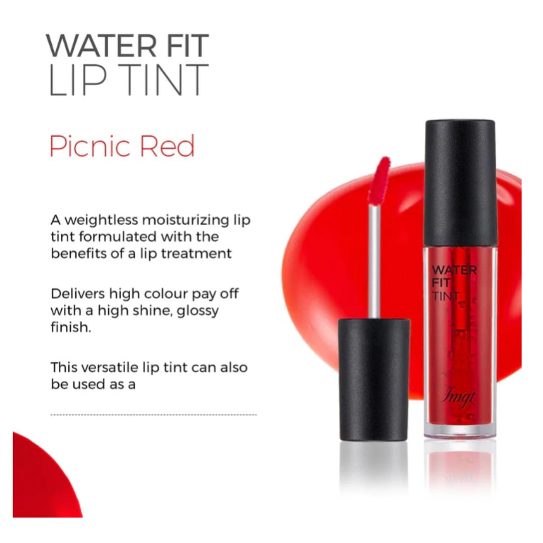 THE FACE SHOP Water Fit Lip Tint - Picnic Red