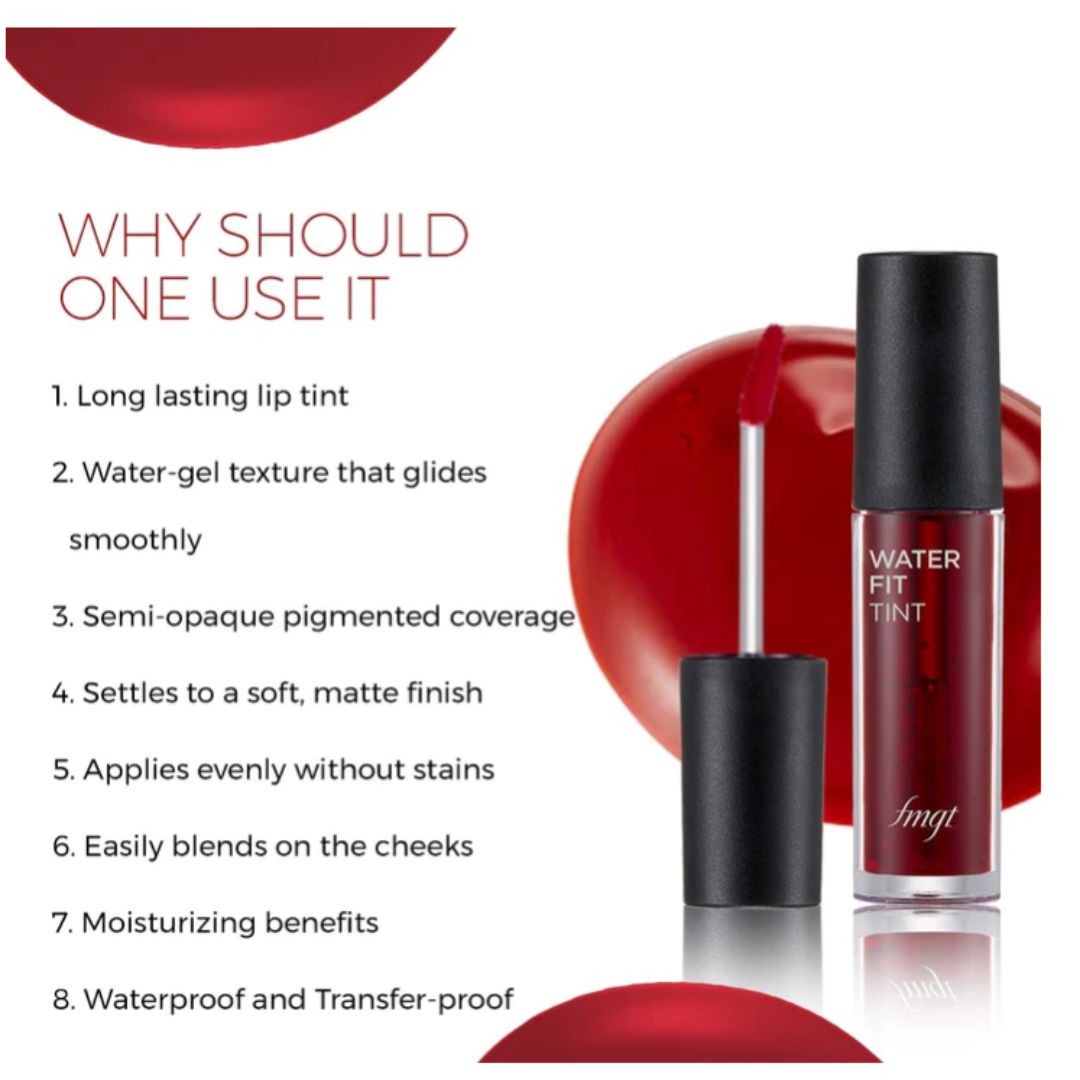 THE FACE SHOP Water Fit Lip Tint - Red Signal