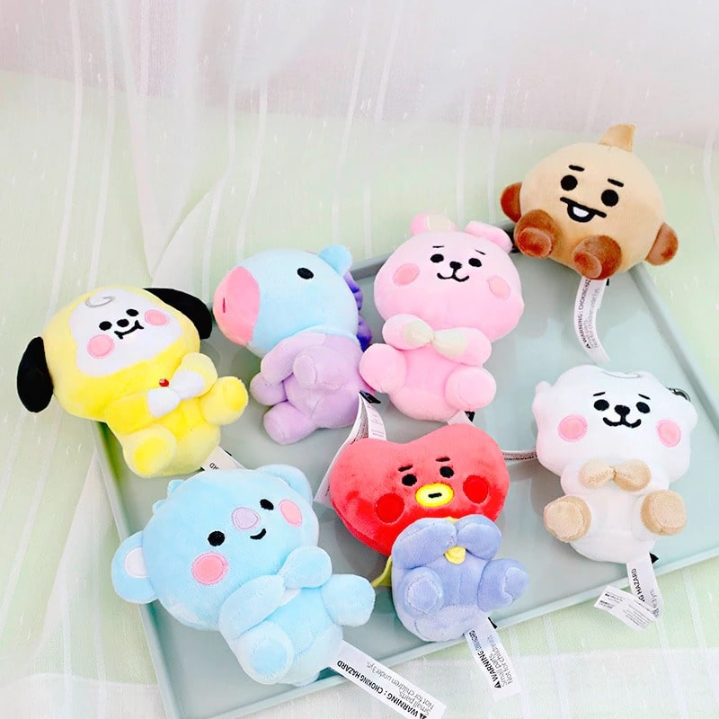 BT21 official plush key chains Chimmy & store RJ