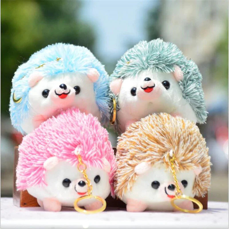 Happy Hedgehog Plush Doll Keychain