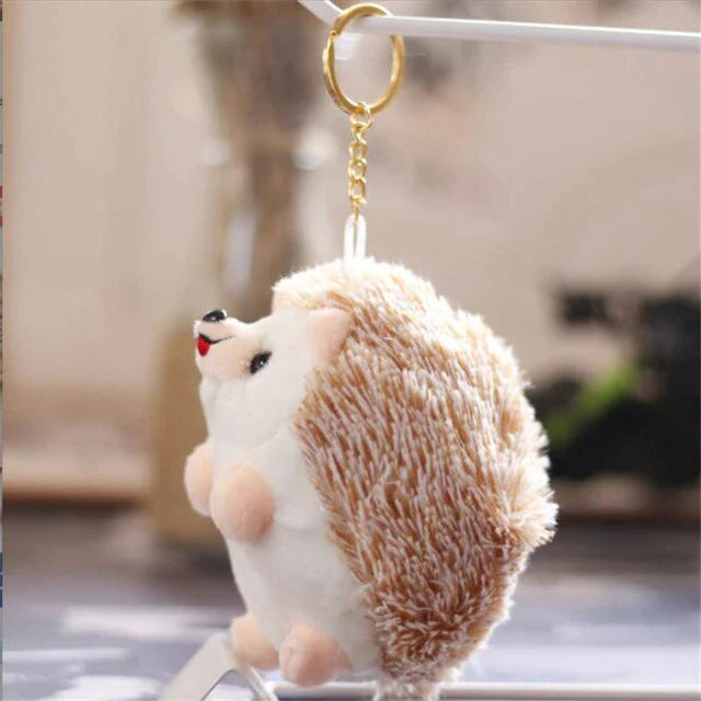 Happy Hedgehog Plush Doll Keychain