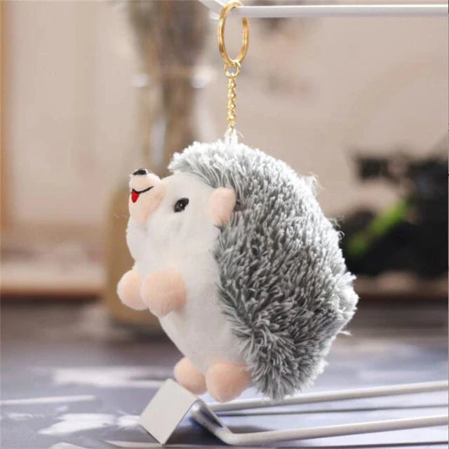 Happy Hedgehog Plush Doll Keychain