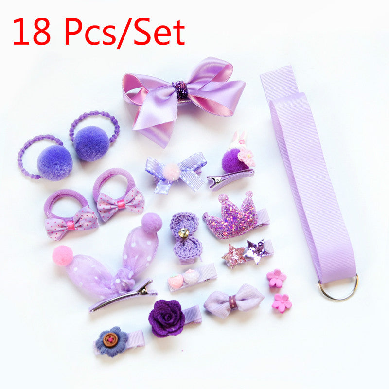 Set of 18 Pieces Fancy Headwear Accessories For Baby Girls/Toddlers